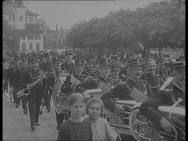 Der Besuch der Herisauer-Stadtmusik in Rapperswil 1924