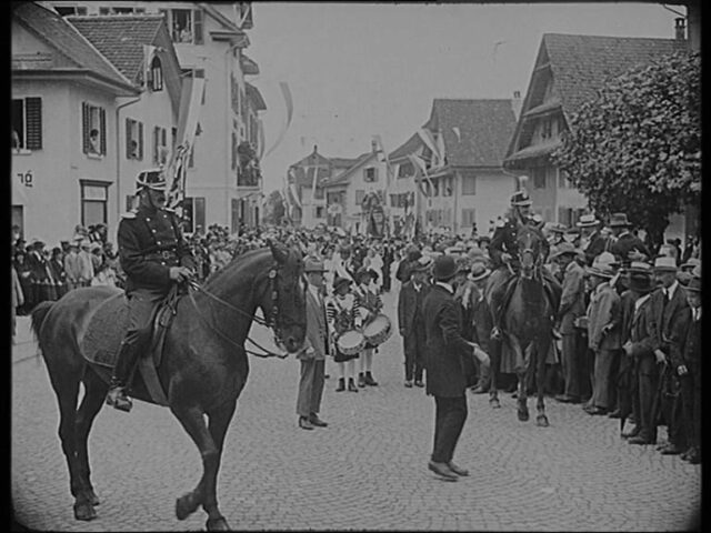 Festumzug anlässlich des Sängerfestes in Baar 1927