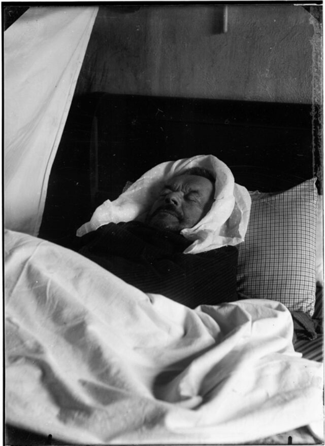 Ritratto di Bozzini Luigi sul letto di morte
