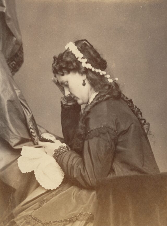 Porträt einer Frau in Profil, 1860er Jahre