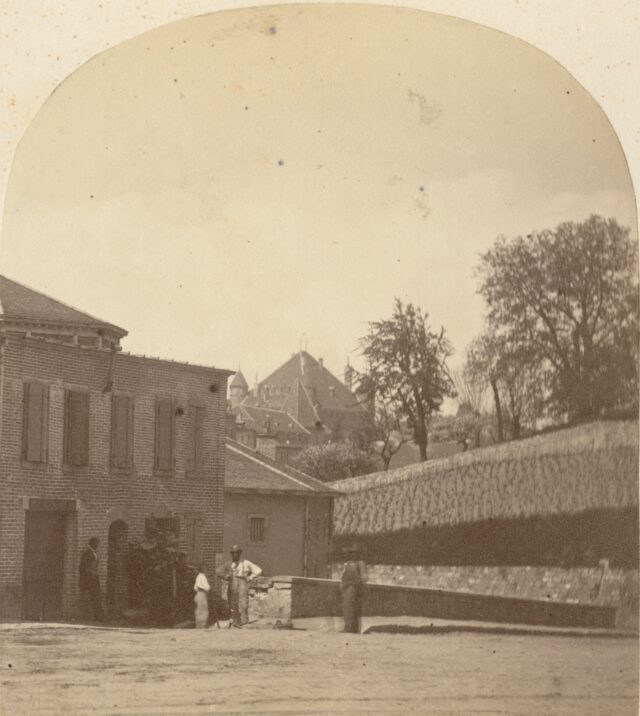 Place de l'Ours, Lausanne, 1860er Jahre