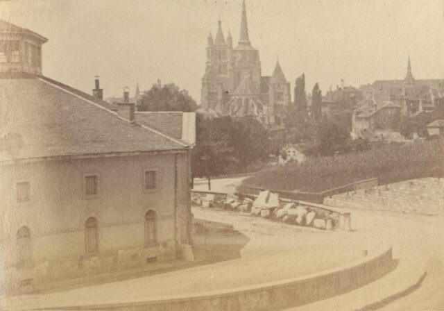 Kathedrale und Ancienne Douane, Lausanne, 1860er Jahre
