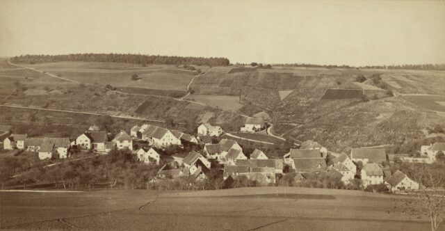 Dorfansicht, Altdorf, Kanton Schaffhausen, 1880er Jahre