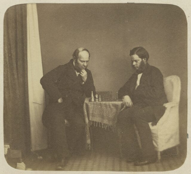 Schachspieler, um 1860