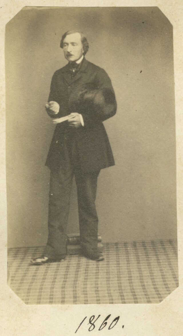 Selbstporträt mit Zylinder, 1860
