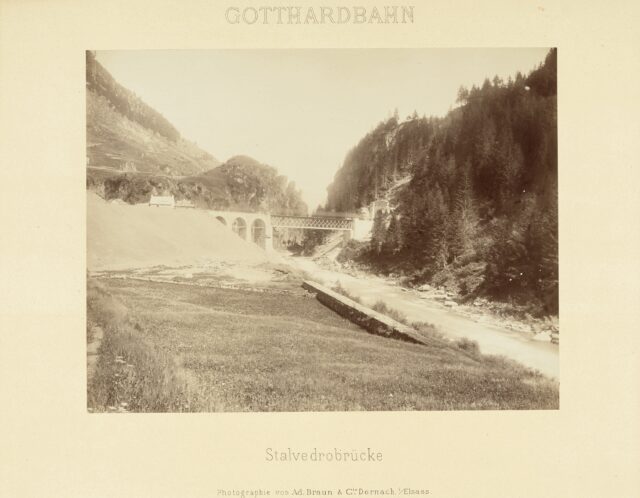 Stalvedro-Brücke der Gotthardbahn, um 1880