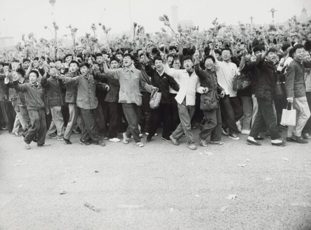 Studenten während der Parade zum 1. Oktober, Peking, 1964