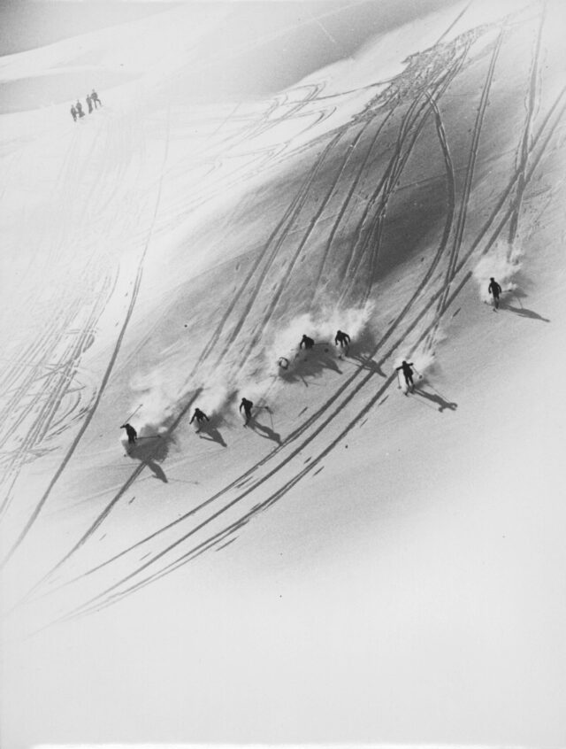 Skifahrer, Schweiz, um 1934