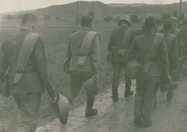 Schweizer Soldaten, um 1940