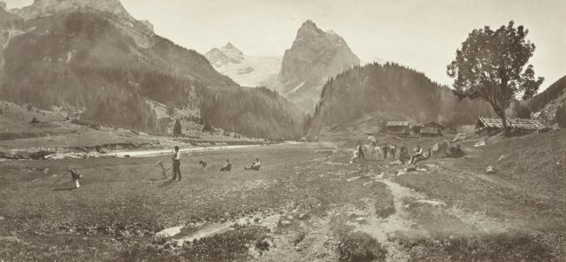 Rosenlaui gegen kleines Wetterhorn, 1860er Jahre