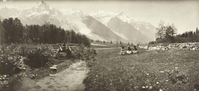 Aveiron et le glacier des Bossons, Vallée de Chamonix, 1860er Jahre