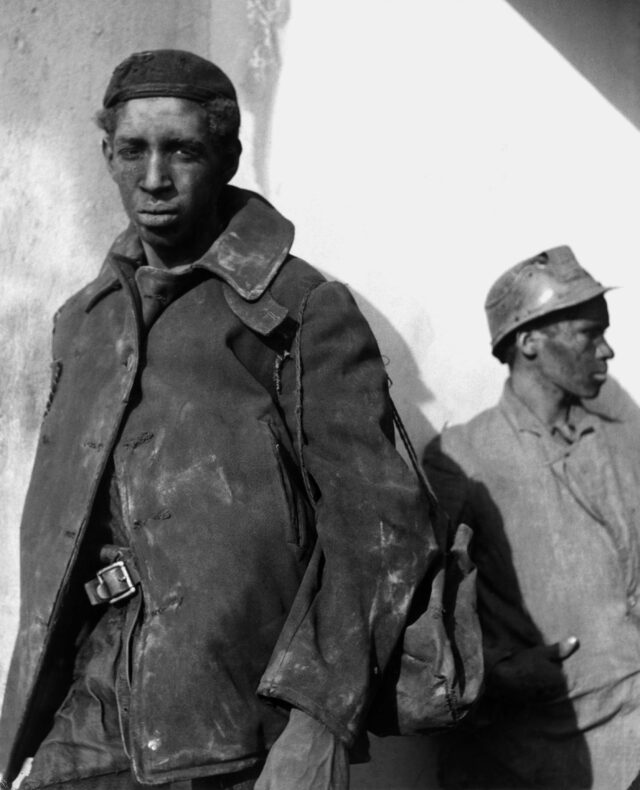 Arbeiter in einem Kohlebergwerk, Colomb Béchar, Algerien, 1958/59