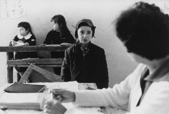 Schulklasse in Stromboli, um 1955