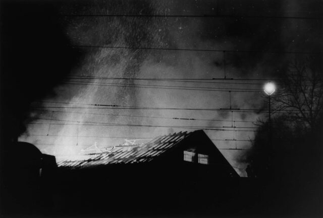 Brand in der Nähe von Fribourg, 1953
