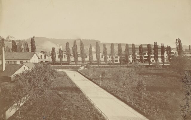 Ansicht der Fabrikgebäude der Gebrüder Sulzer, Winterthur, ca. 1874