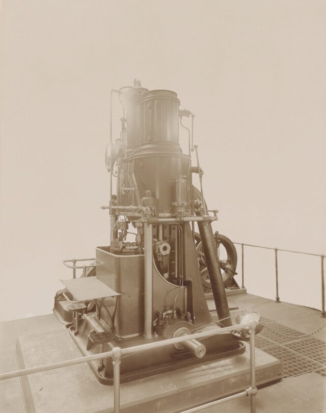 Maschine der Gebrüder Sulzer, Landesausstellung Nürnberg, 1896
