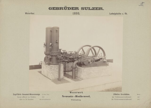 Wasserwerk neusatz Rothensol, Württemberg, 1893
