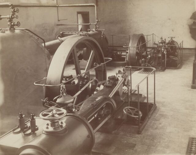 Maschinenhalle des Kanalpumpwerk, Ludwigshafen, 1882