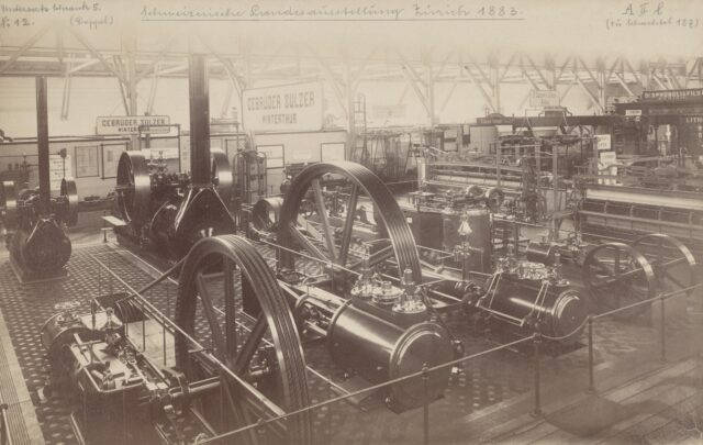 Maschinen der Gebrüder Sulzer an der Schweizerischen Landesausstellung, Zürich, 1883
