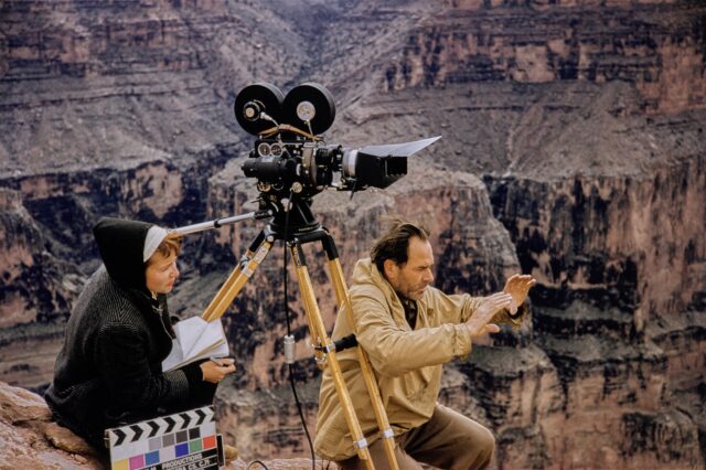 Ernst A. und Jean Heiniger bei den Dreharbeiten zum Cinemasope-Film "Grand Canyon", 1957/58