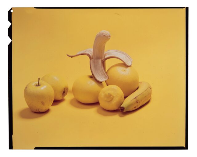 Still life with yellow fruits