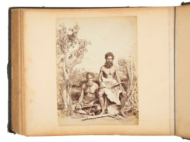 Studio portrait of Aboriginal men