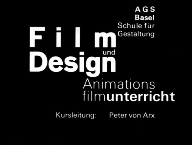 Film und Design, Animationsfilmunterricht 1