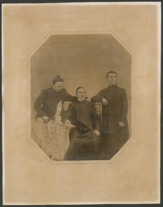 P. Hieronymus Bachmann, P. Athanas Tschopp und P. Johannes Chrysostomus Foffa in St. Meinrad (Indiana)