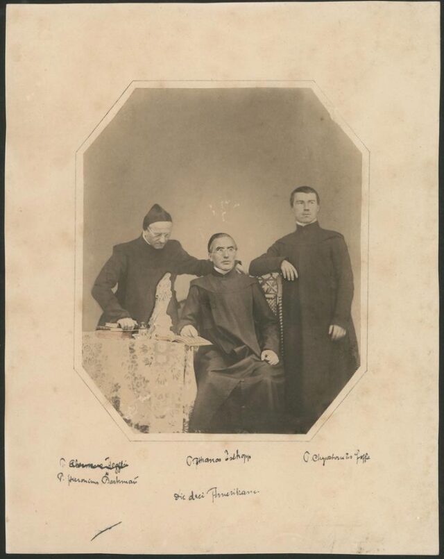 P. Hieronymus Bachmann, P. Athanas Tschopp und P. Johannes Chrysostomus Foffa in St. Meinrad (Indiana)