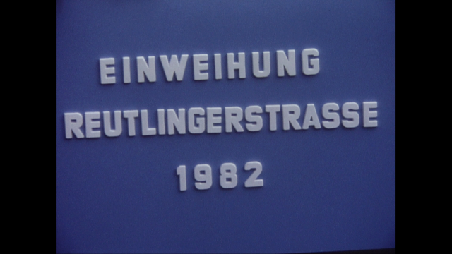 Einweihung Reutlingerstrasse, 29.3.1982