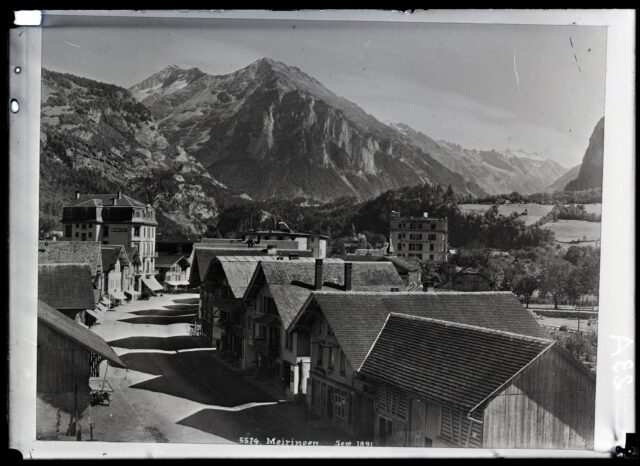 Meiringen, Neubauten an der unteren Gasse nach dem Dorfbrand von 1879