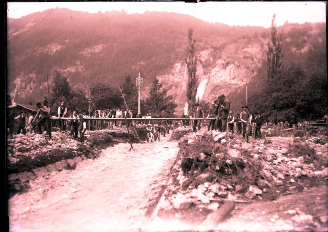 Überschwemmung Alpbach, Meiringen vom 10. Juni 1910