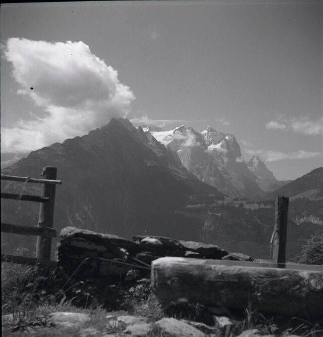 Reuti, Hasliberg, Sicht auf Well- und Wetterhorn