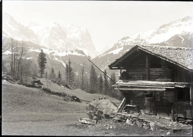 Reuti, Hasliberg, Nassenblatten, Sicht auf Well- und Wetterhorn
