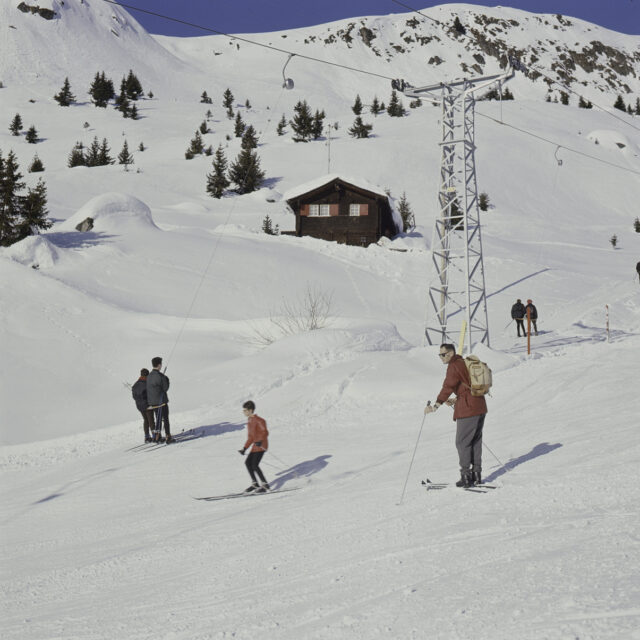 Riederalp, Skifahrer und Skifahrerinnen