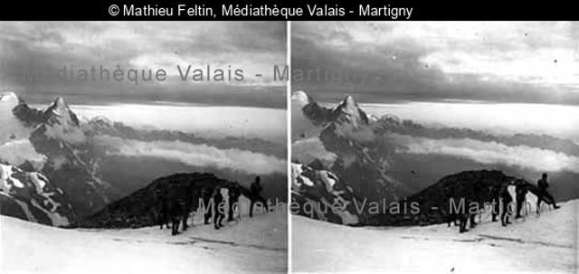 Montée au Wetterhorn, Le Sattel vue sur l'Eiger