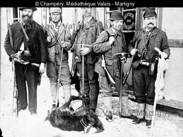 [Chasseurs à Champéry, val d'Illiez]