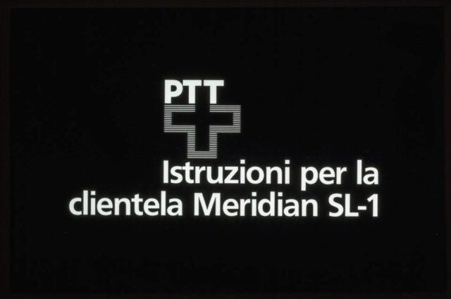 Buongiorno, signor Pierini... (Meridian SL-1)