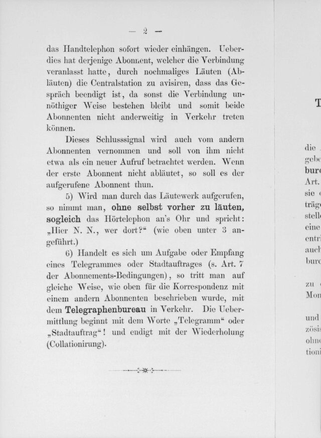 Telefonbuch, Luzern 1883