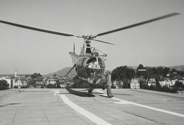 Helikopter auf Hauptpost