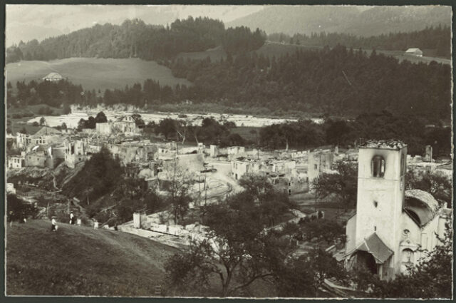 Neirivue, après l'incendie de 1904