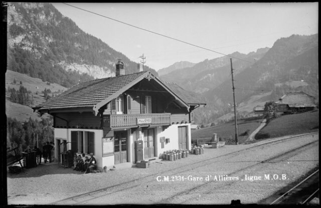 Gare d'Allières, ligne MOB (Montreux-Oberland bernois)