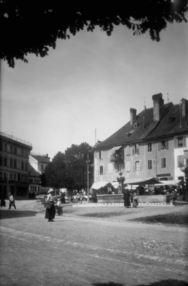 Bulle, Place du Château, rue du Marché