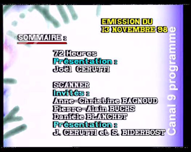 Emission du 13.11.1998