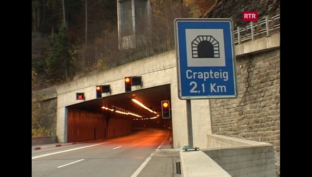 Unfall im Tunnel Crapteig