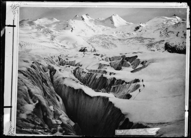 GR Roseg-Gletscher, Reproduktion eines Papierabzugs