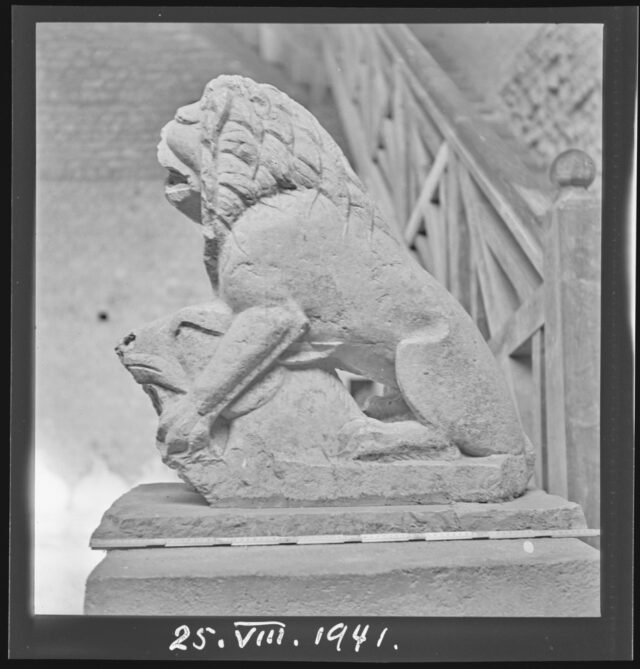 Avenches, lapidaire du Musée. Sculpture lion