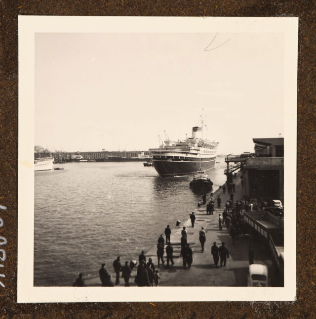 Kreuzfahrtschiff im Hafen von Genua