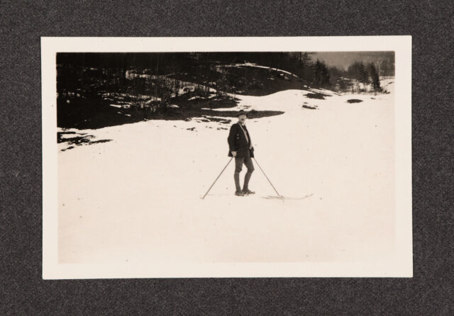 Meinrad Inglin auf Skiern