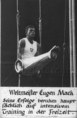 "Kunstturnen - Weltmeister Eugen Mack", Budapest 1934 (?)